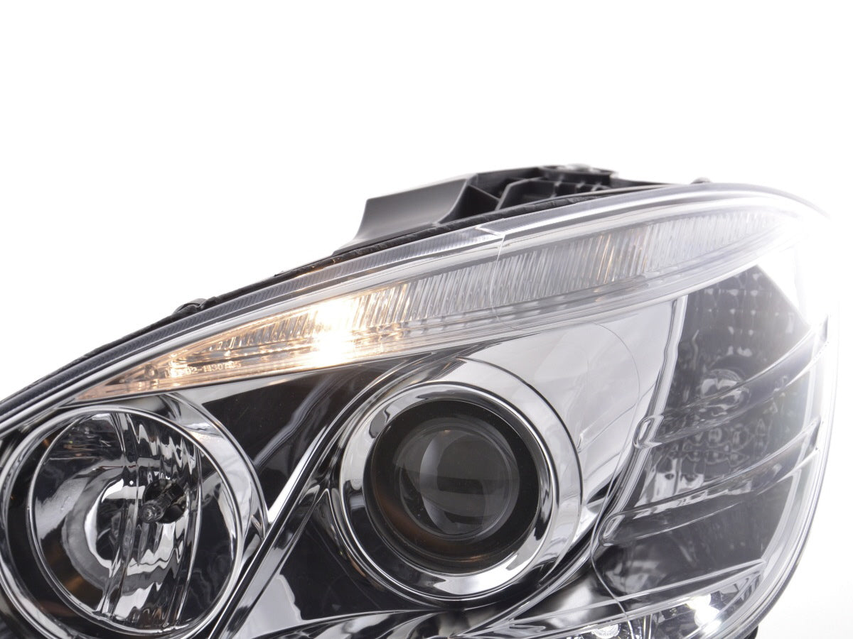Scheinwerfer Set Daylight LED TFL-Optik Mercedes C-Klasse W204 07-10 chrom Scheinwerfer Set Daylight LED TFL-Optik Mercedes C-Klasse W204 07-10 chrom